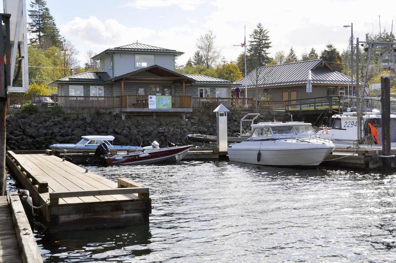 View from the ferry terminal at Quathiaski Cove